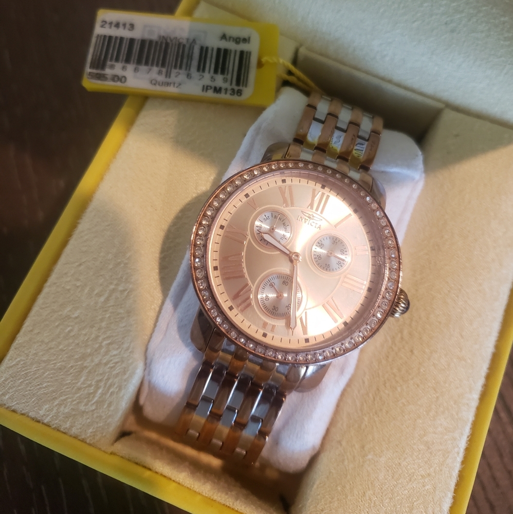 Invicta rose gold and stainless steel